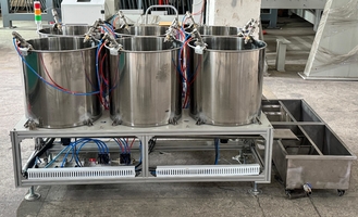 Bowl Lid Food Packaging Tray Coating For Water Hot Oil Proof Six Station Spin Coating Machine For Bamboo Paper Sugar Cane