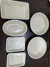 Fiber Bowl Tray Coating For High Temperature Water Hot Oil Proof Six Station Spin Coating Machine For Bamboo Paper Sugar Cane