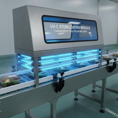 Modular Conveyor-Mounted UV-C Sterilization Module for Transparent Food Packaging Lines