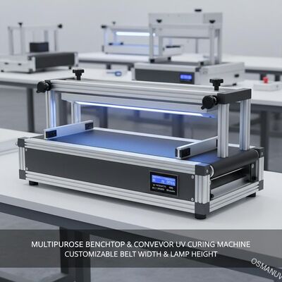 MULTIPURPOSE BENCHTOP & CONVEYOR UV CURING MACHINE -CUSTOMIZABLE BELT WIDTH & LAMP HEIGHT