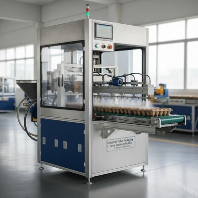 Industrial Pulp Fiber Packaging Spray Coating Machine with Precision Reciprocating Spray System for Recycled Cardboard