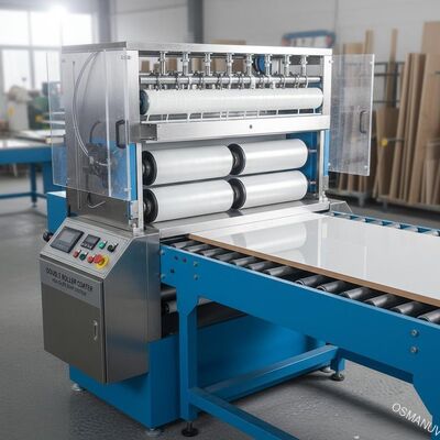 Double Roller Coating Machine for Furniture Panel Surface Finishing High Gloss Paint Application System