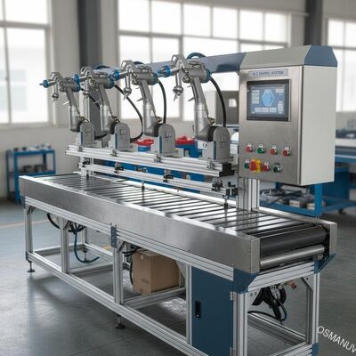 Fully Automatic Spray Coating Machine with Customizable Width, Japanese Iwata Spray Guns & PLC Control for Industrial Applications