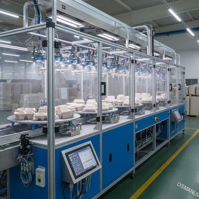 High-Speed Automatic Rotary Coating Line for Pulp Molded Food Packaging and Industrial Packaging Interior Coatings