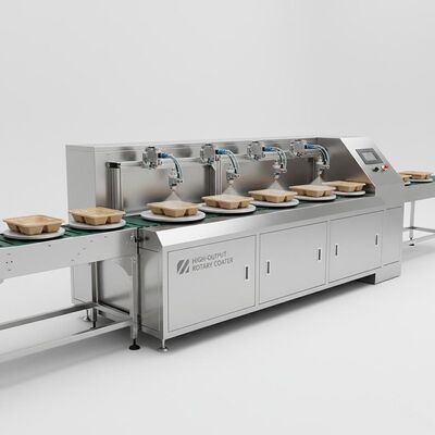 High-Output Rotary Spin Coating Line for Molded Pulp Industrial Packaging Interior Coating
