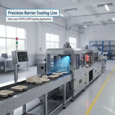 Precision Barrier Coating Line for Pulp Molded Products - Ultra-Low WVTR & OTR Coating Application