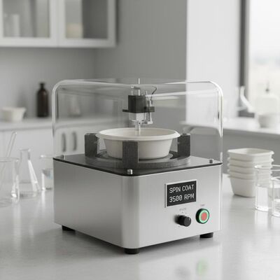 Single-Station Spin Coater for Molded Pulp Food Containers – Benchtop Design with Customizable Fixtures for R&D and Small Batch Production