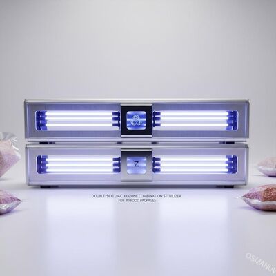 Double‑Side UV‑C + Ozone Combination Sterilizer for 3D Food Packages