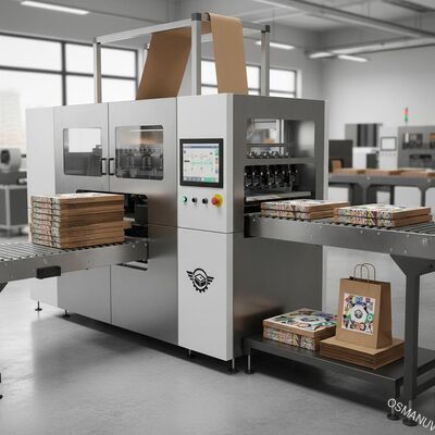 High-Speed One-Pass Digital Printer for Pizza Box & Paper Bag Printing - Customizable Production Line