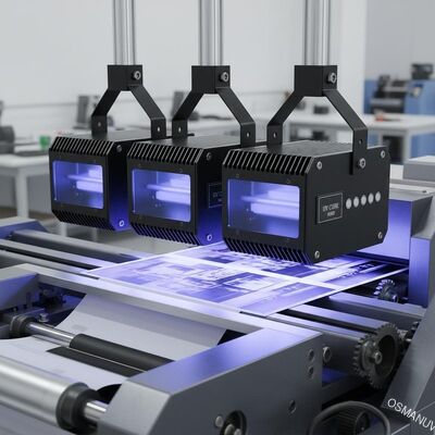 3 UV lamps Black The printing press is UV cured after setting uv curing equipment