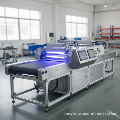 25KW W1320mm Two Lamps Uv Light Curing Machine Conveyor Systems