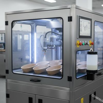 Automated Spray Coating System for Molded Pulp | Precision Internal Coating