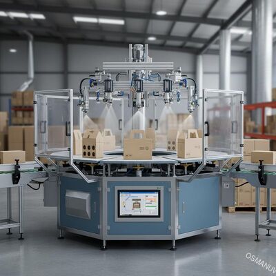 High-Speed Rotary Table Automatic Sprayer for Industrial Packaging Boxes(Wine Shippers & Electronics)- Custom Coating Line