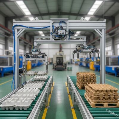 High-Efficiency Automated Gantry Robot for Pulp Molding - Customized Handling and Stacking System for Wet and Dry Molds