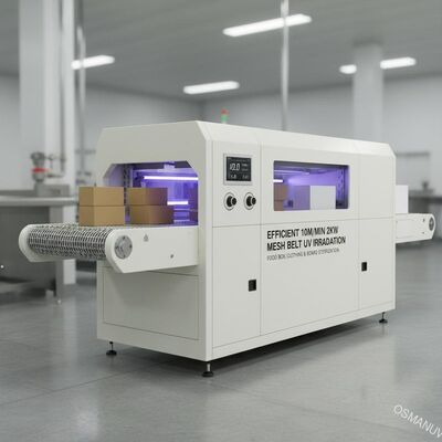 Efficient 10m/Min 2KW Mesh Belt Uv Irradiation Machine Computer White For Food Box or Clothing or Board