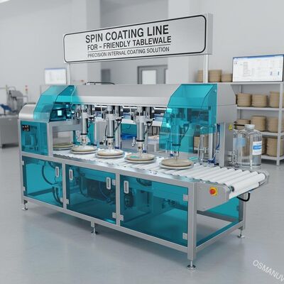 Spin Coating Line for Eco-Friendly Tableware | Precision Internal Coating Solution