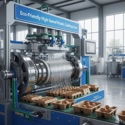 Eco-Friendly High-Speed Rotary Coating Line for Sustainable Pulp Molded Packaging - Precision Water-Based Coating