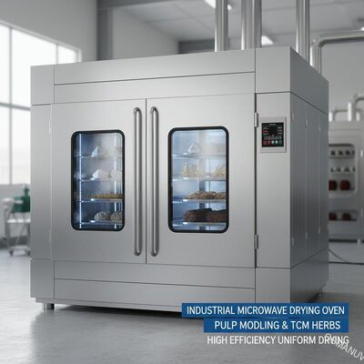 Industrial Microwave Drying Oven for Pulp Molding & TCM Herbs - High Efficiency Uniform Drying
