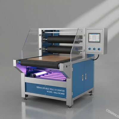 920mm Width Double Roll UV Coater Machine For Wall / Board