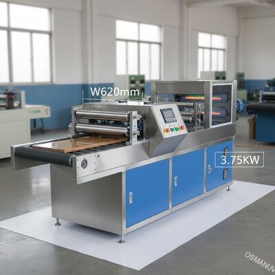 W620mm 3.75KW Roller Coating Equipment / Uv Coating Machine For Wood