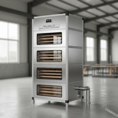 Virtical Drying Kiln natural gas Max 80 Degrees 2500mm for plate Furniture Board