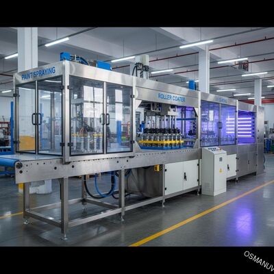 PVC Conveyor Uv Roller Coater / Paint Spraying Machine
