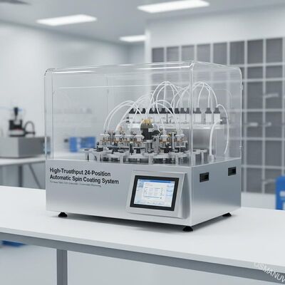 High-Throughput 24-Position Automatic Spin Coating System – For Wafer, Glass, OLED Substrates – Customizable Dispensing