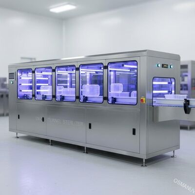 High-Intensity UV-C Tunnel Sterilizer for Transparent Food Packaging