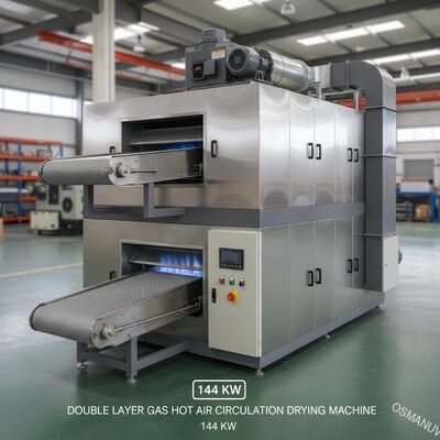 Double Layer Gas Hot Air Circulation Drying Machine For 1320 Conveyor 144 Kw
