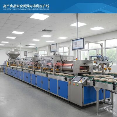 High Output Food Safety Tableware Tray Bowl Internal Coating Production Line For Pulp Molding