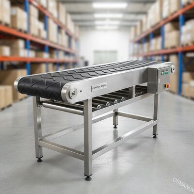 Transport Conveyor Belt Machine With Stainless Steel Rubber Belt 50kg/h Capacity