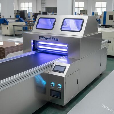 Efficient Fast Energy-Saving Two Lamps Uv Curing Machine For Uv Coat Borad Sheet