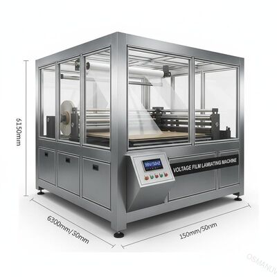 Plane Of Board or plastic or Glass 360-410V/50HZ Voltage Film Laminating Machine With 6300*1550*1200mm Overall Dimension