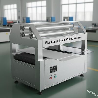 Five Lamp 1.5mm Curing Machine Equipped  For Pvc Sheet, Calcium Silicate Sheet, Aluminum Sheet, Iron Sheet surface