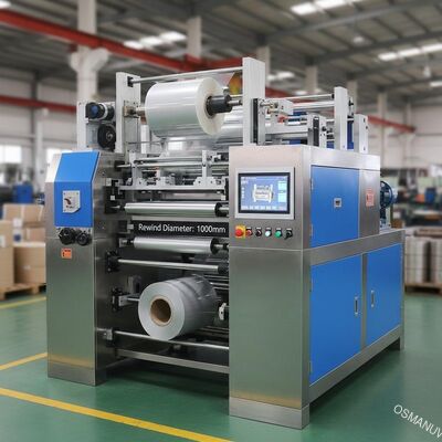 PLC Control System Film Laminating Machine 3000KG for Large Rewinding Diameter 1000mm
