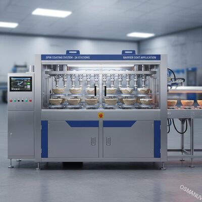 24-station Spin Coating Machine For Pulp Molding Fiber With Barrier Coat