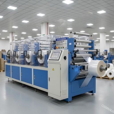 High Speed Automatic Rewinding Film Laminating Machine PLC Control