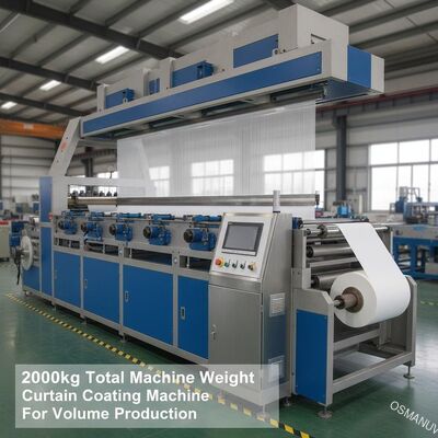 2000kg Total Machine Weight Curtain Coating Machine For Volume Production