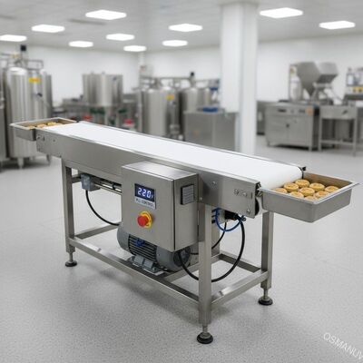 PLC Control Powered Conveyor Belt Machine 220V For Food Processing