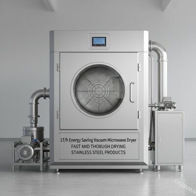 1T/h Energy Saving Vacuum Microwave Dryer For Fast And Thorough Drying Stainless Steel Products