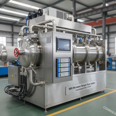 380V Microwave Vacuum Dryer System Customization PLC Control
