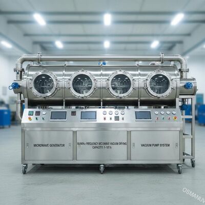 50/60Hz Frequency Microwave Vacuum Drying Equipment with 1-10T/h Capacity