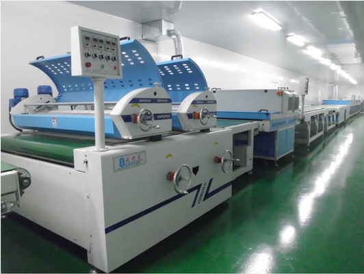 60KW Uv Curtain Coating Machine 380V Four Stage Conveying For Shoe Material