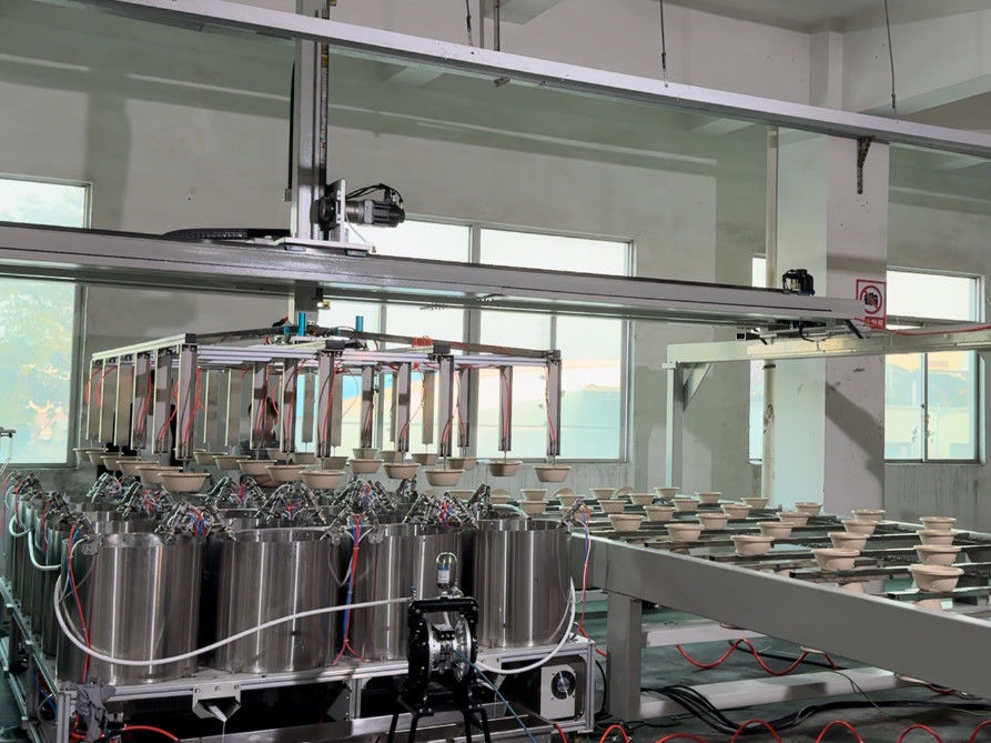 Long Lifespan High Speed Robotic Assembly Pulp Molding Coating Machine 24 Station For Pulp Molded Product