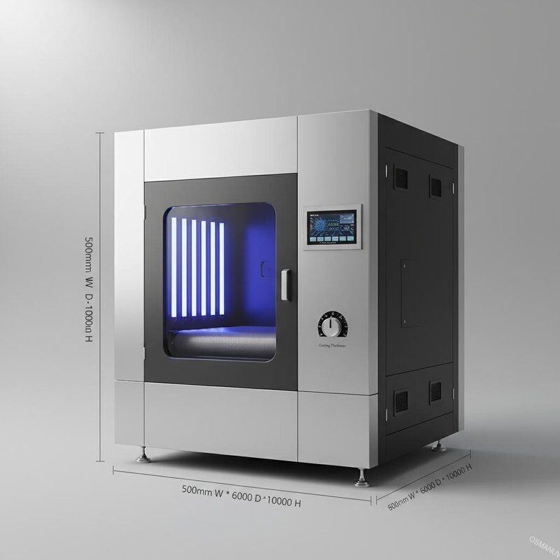 PLC Control UV Curing Machine 0.2-50mm Curing Thickness 500mm*600mm*1000mm Dimensions