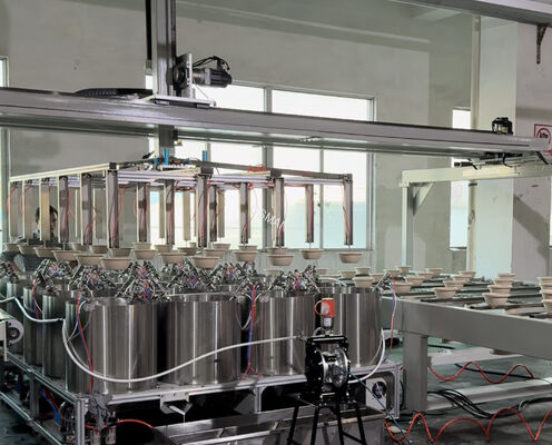 High-Precision Automatic Spin Coating Line for Uniform Pulp Molded Product Interior Coating