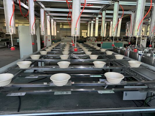 24-Station Rotary Spin Coating Line for Pulp Molding with Fully Customizable Water & Oil Barrier Coating
