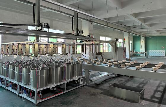 Modular High‑Throughput Rotary Spin Coating Production Line for Pulp Molded Internal Barriers