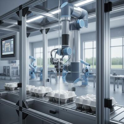 High-Precision Robotic Internal Coating Spraying System for Molded Pulp Packaging