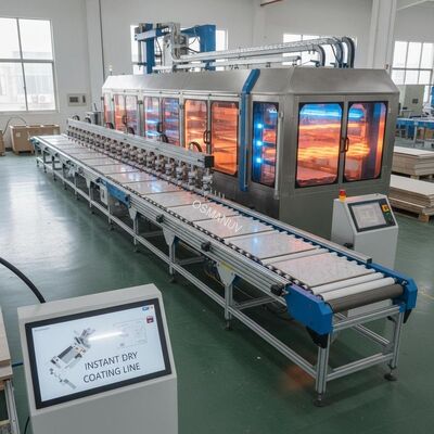 Spraying Coating Line with Instant Drying for Laminate Panel Finishing